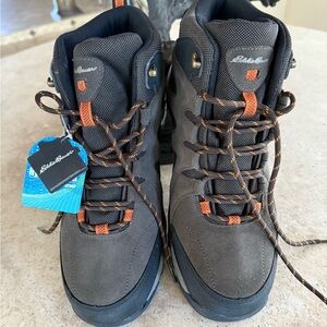 Eddie Bauer Men's Dark Brown and Black Boots
